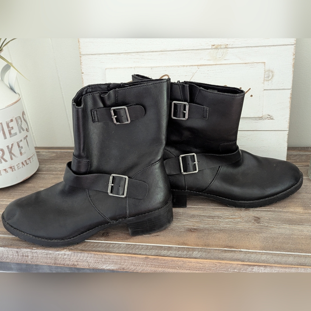 Callahan Black Leather Upper Footwear